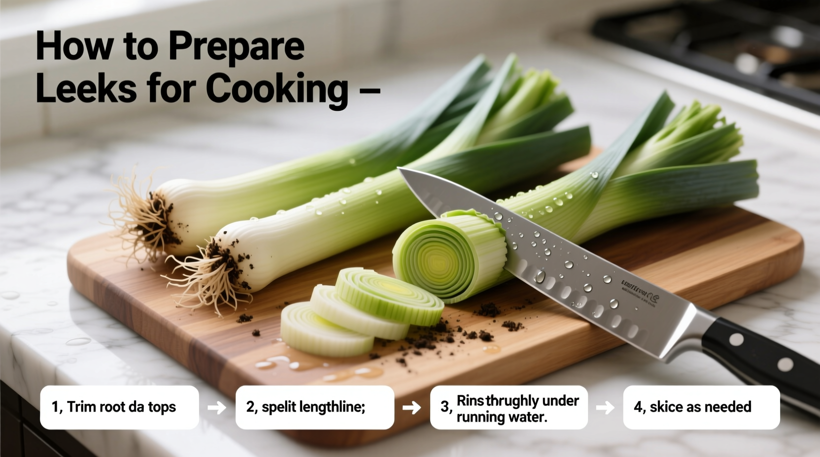 how to prepare leeks for cooking