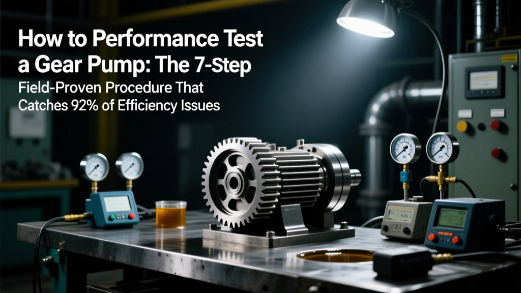 Gear Pump Performance Test: 7-Step Field Guide