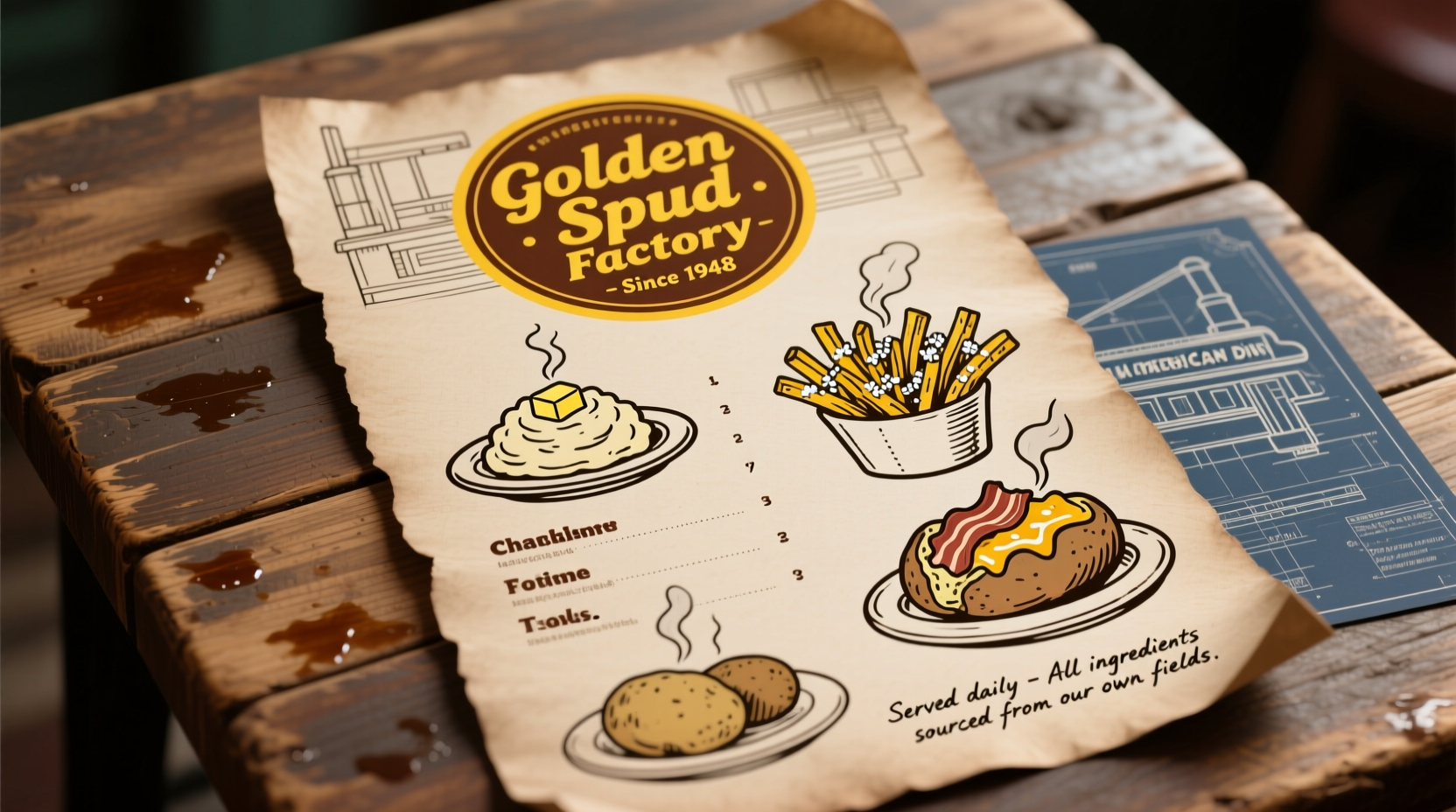 potato factory menu