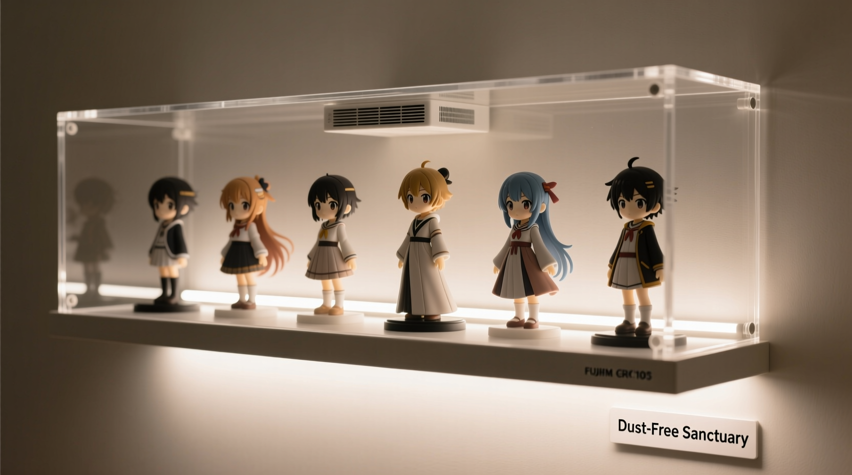 how to display anime figures without dust taking over