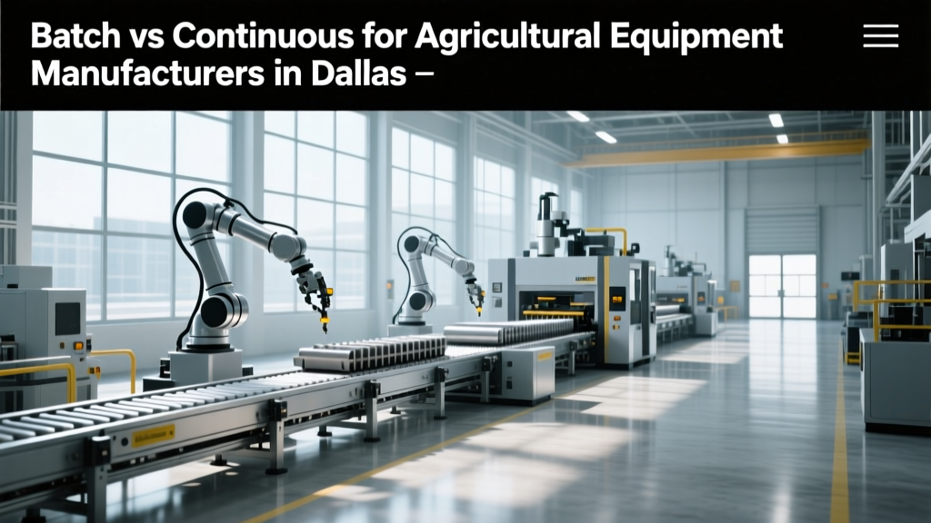 Batch vs Continuous for Agricultural Equipment Manufacturers in Dallas