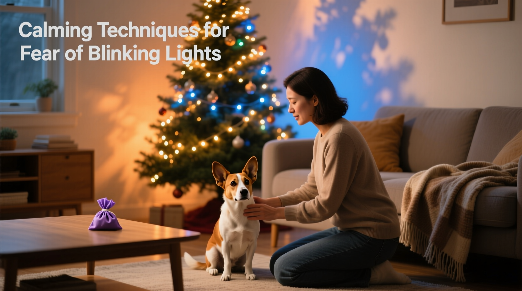 why is my dog afraid of blinking christmas lights calming techniques that help