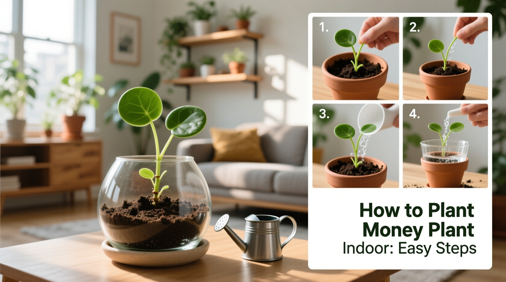 Money Plant Indoor: 5 Easy Steps | TheHomeSprouts