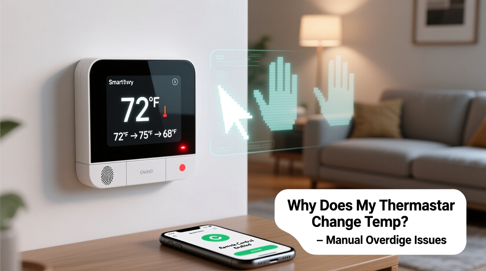 why does my smart thermostat keep changing temps manually overriding issues