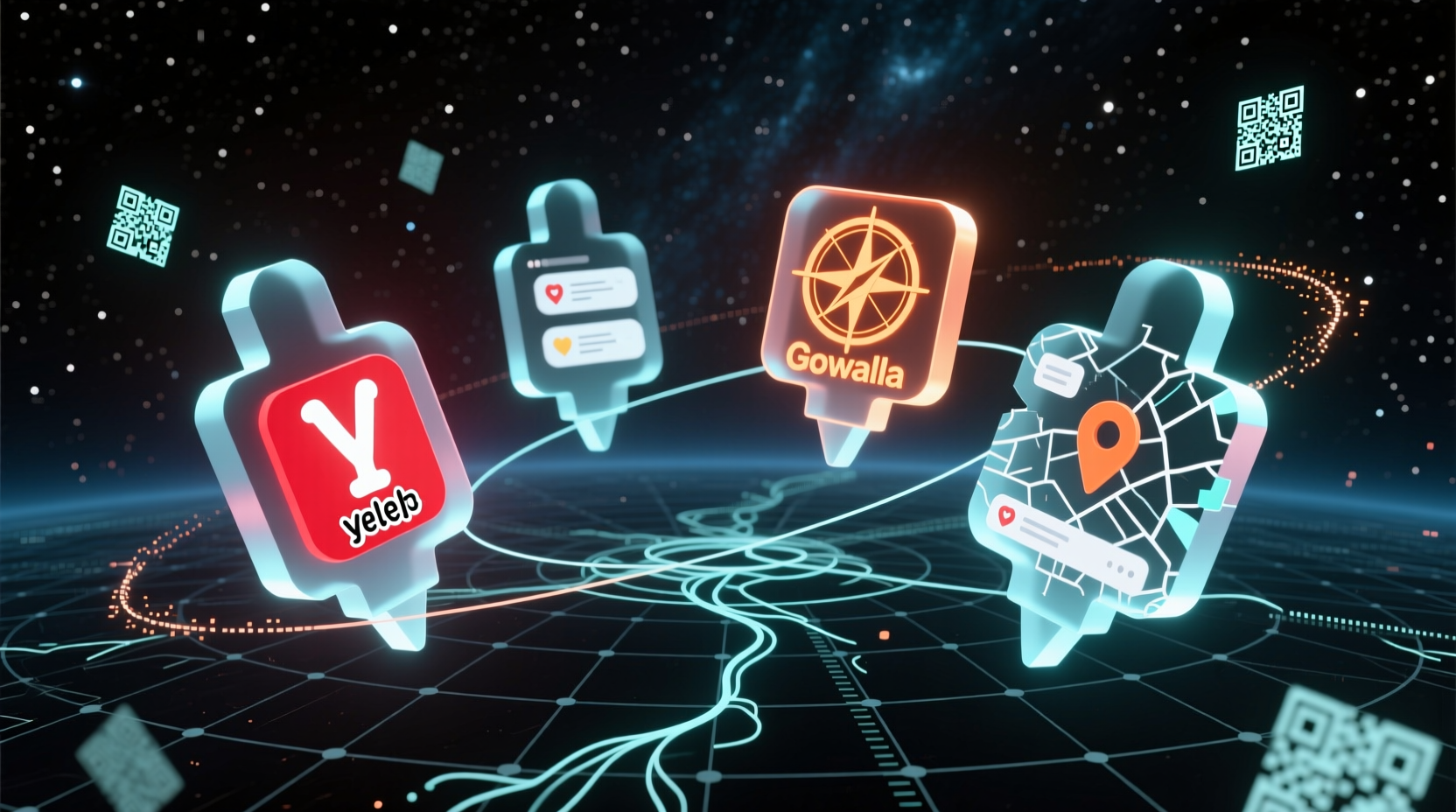 fourwhere adds yelp and gowalla to mapped out reviews