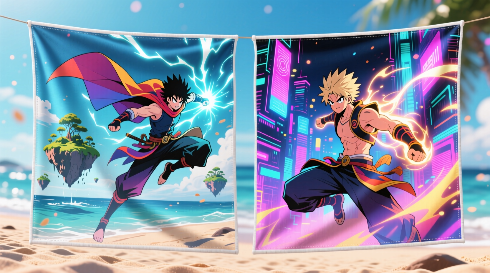 how to clean a reversible anime beach towel