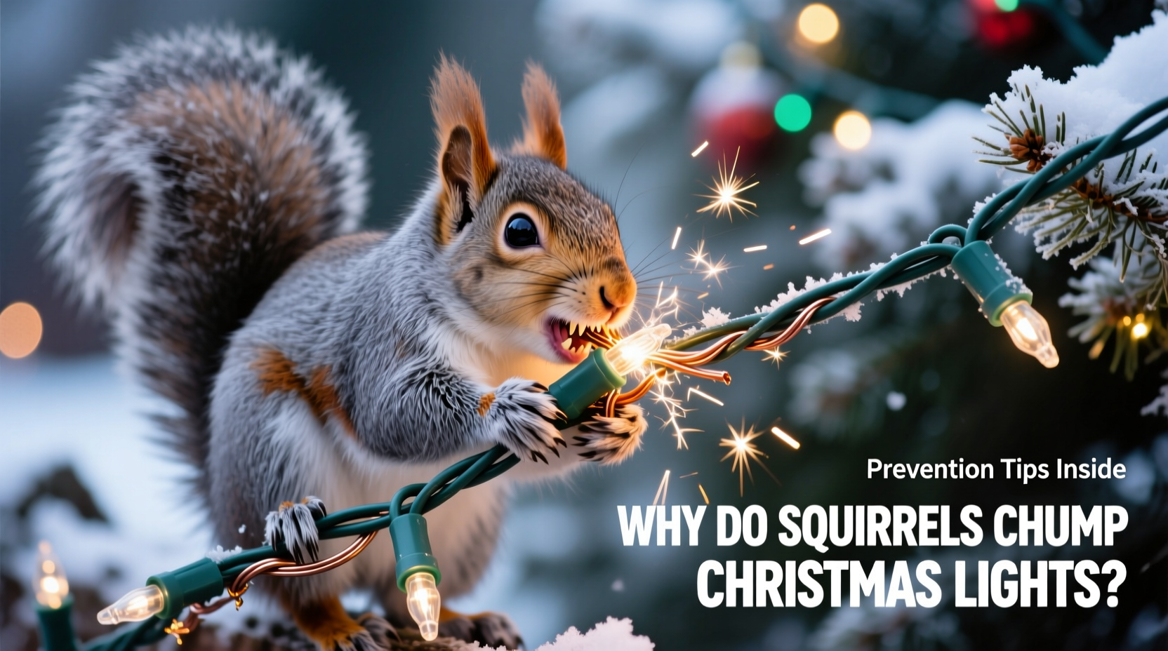 why do squirrels chew through christmas light wires and how to stop them