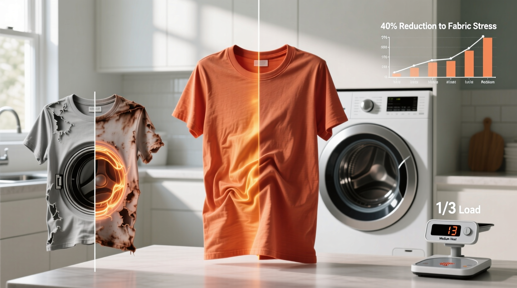 dryer shrinkage overloading vs high heat