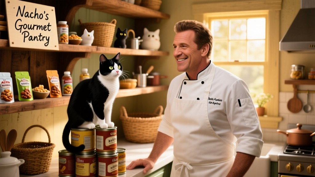 In My Pet’s Pantry: Bobby Flay Gives a Tour of Nacho the Cat’s Pantry