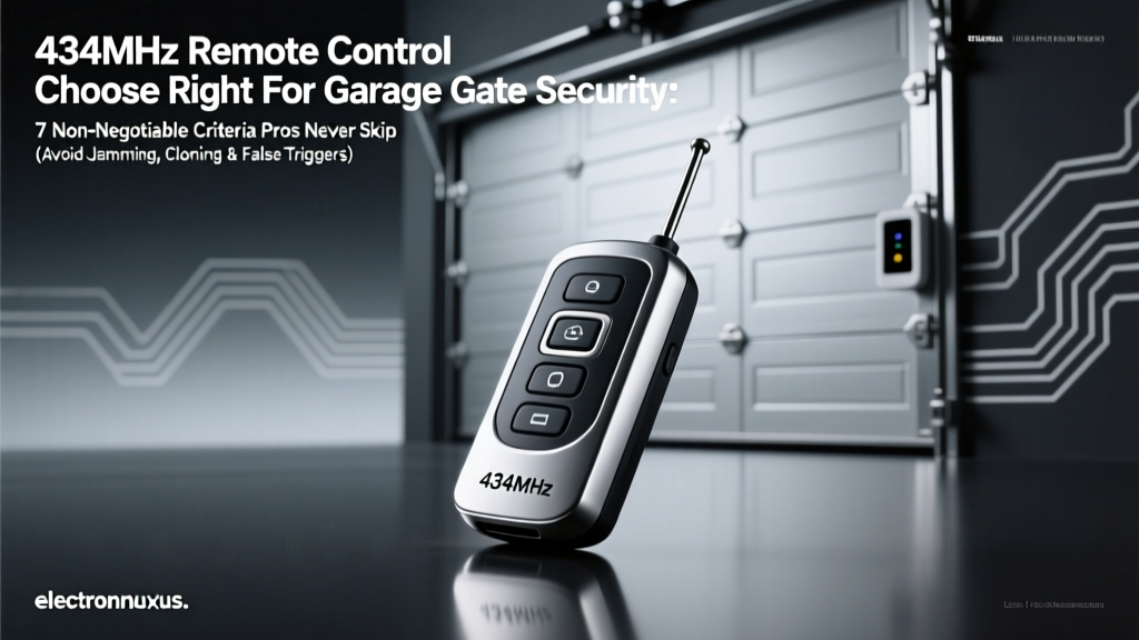 434MHz Remote Control Choose Right For Garage Gate Security: 7 Non-Negotiable Criteria Pros Never Skip (Avoid Jamming, Cloning & False Triggers)