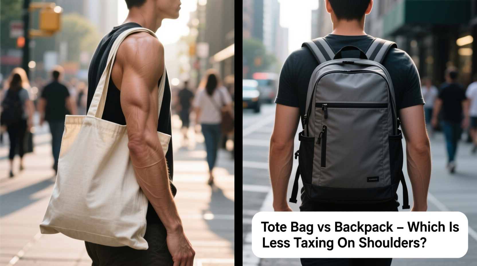 tote bag vs backpack for daily commuting which is less taxing on shoulders