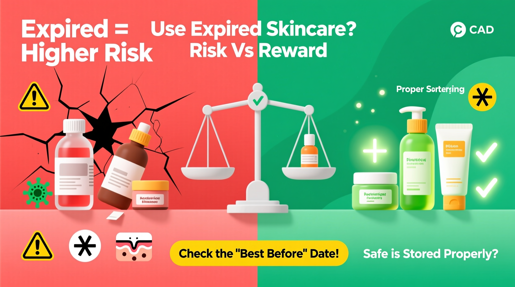 is it safe to use expired skincare products risk vs reward