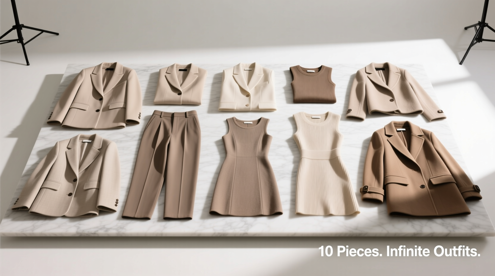 how to build a capsule wardrobe with only ten pieces that mix and match