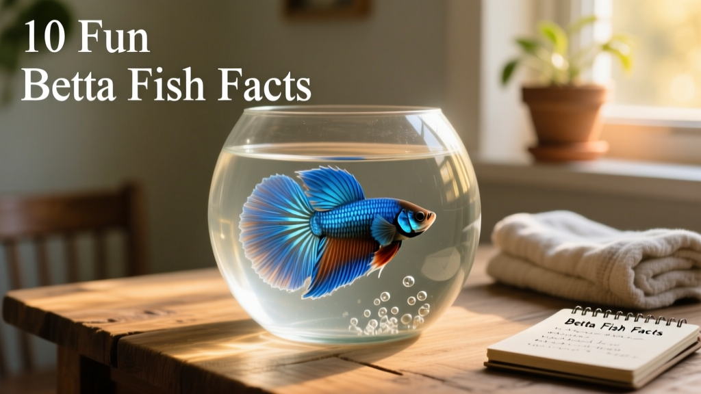 A brightly coloured blue betta fish swimming in a tank
