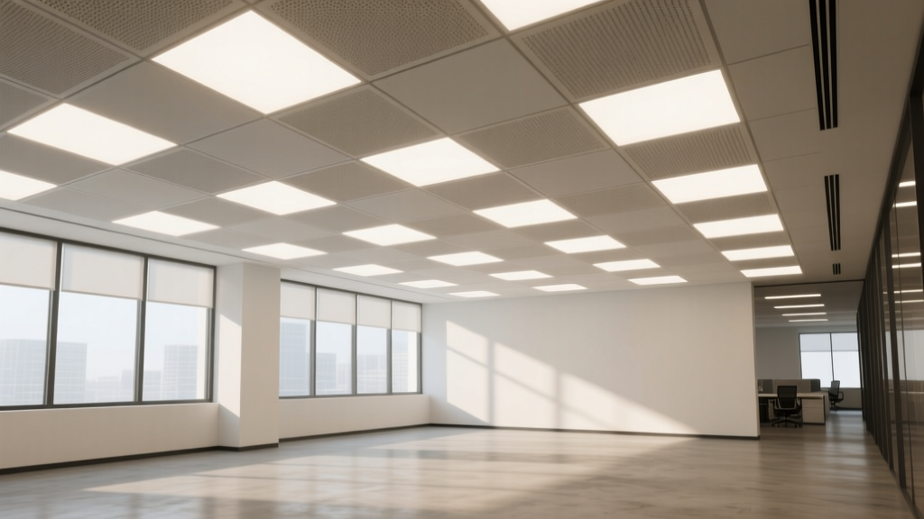 Slim LED Panels for Acoustic Office Ceilings