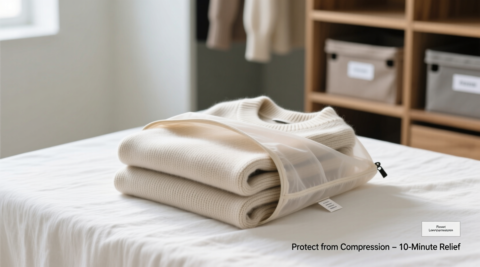 cashmere storage drawstring vs zippered cotton sacks