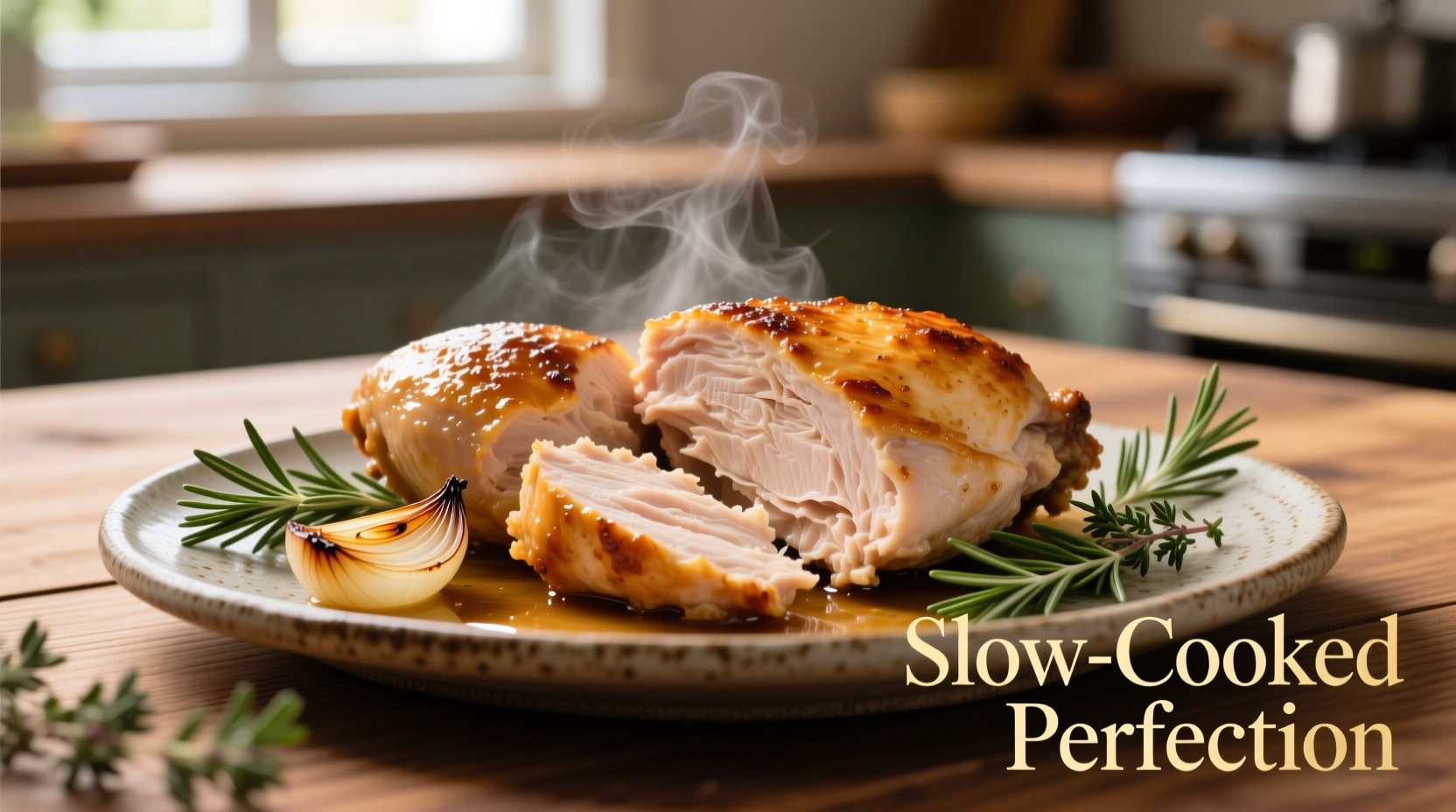 Perfectly cooked slow cooker chicken breast