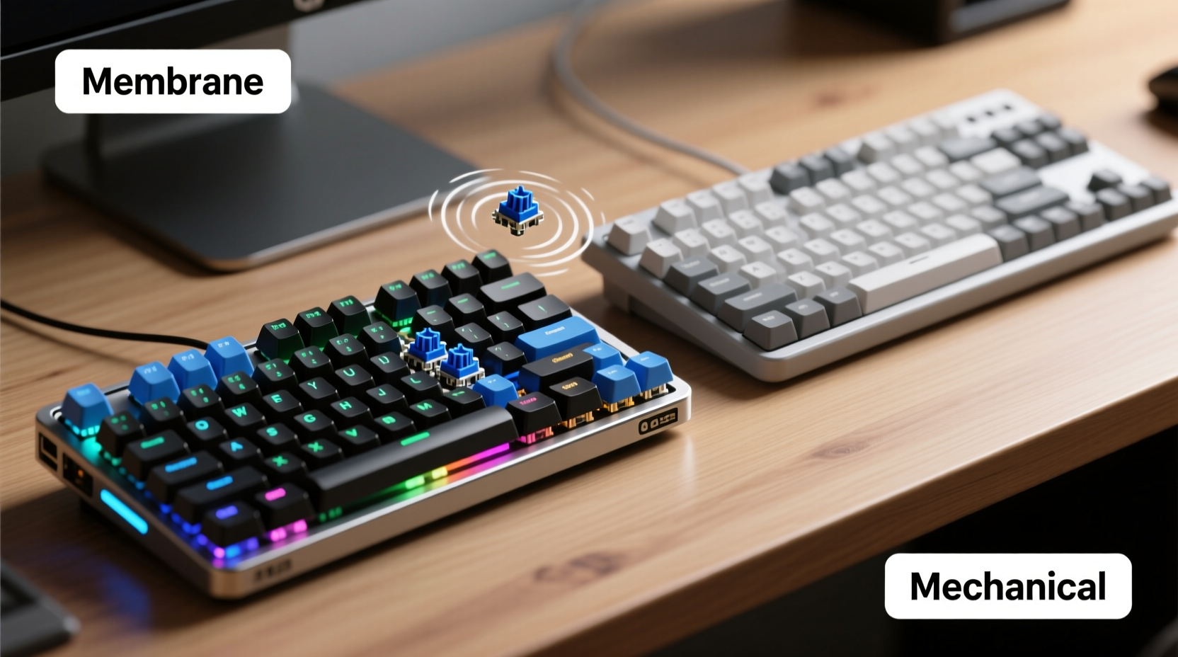 is a mechanical keyboard louder than membrane worth the noise for typing