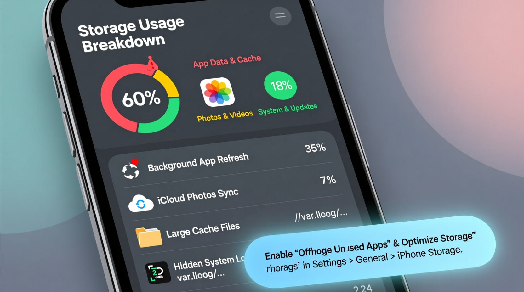 why does my iphone storage fill up overnight and how to stop phantom usage