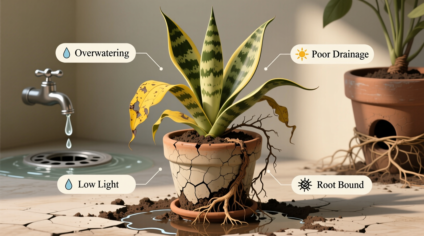 5 Reasons Your Snake Plant Dies | TheHomeSprouts