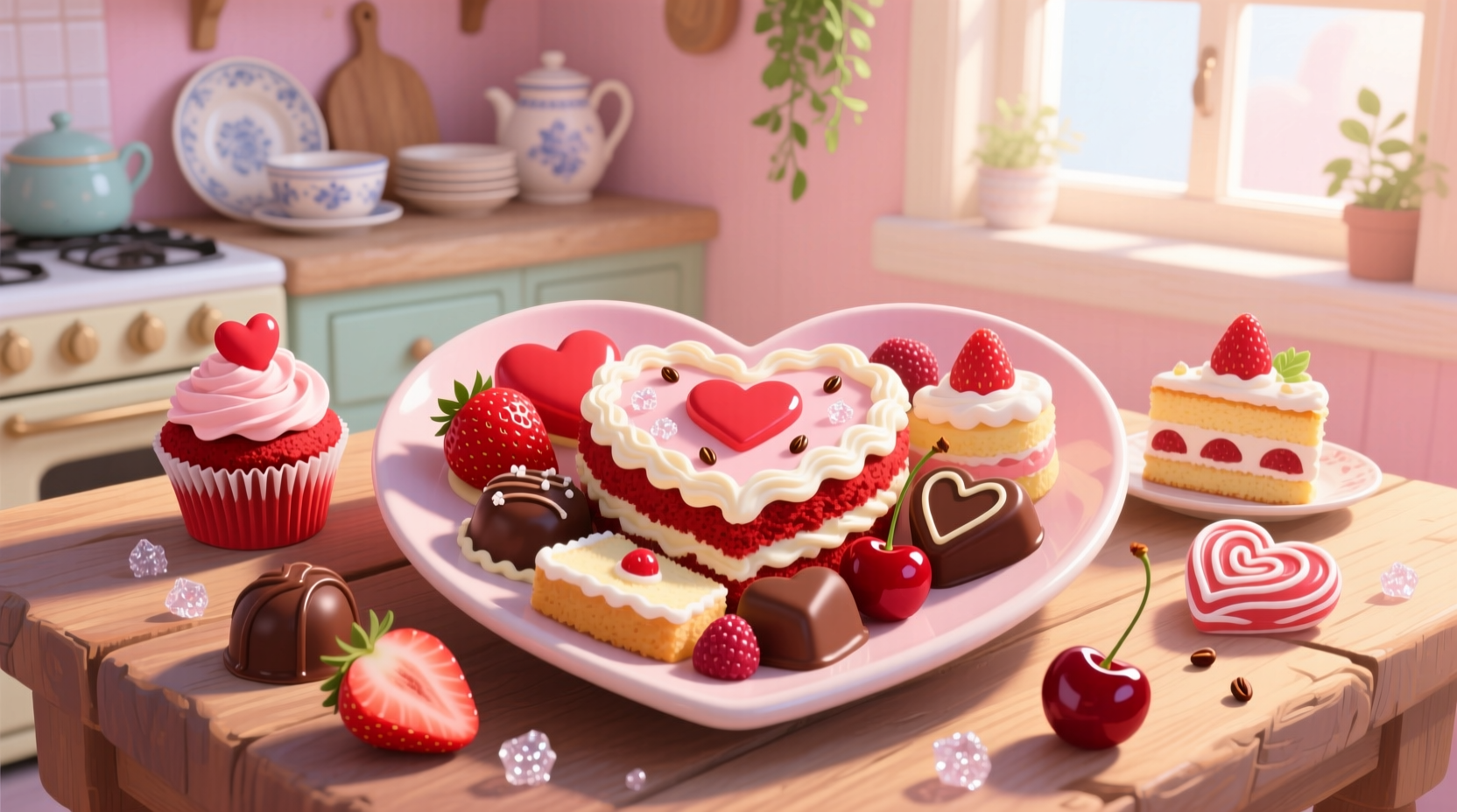 heart shape foods