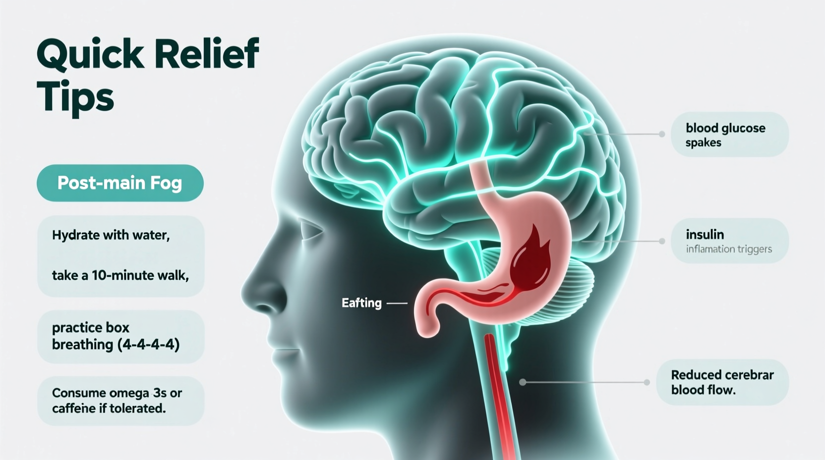 why do i get brain fog after meals and how to clear it fast