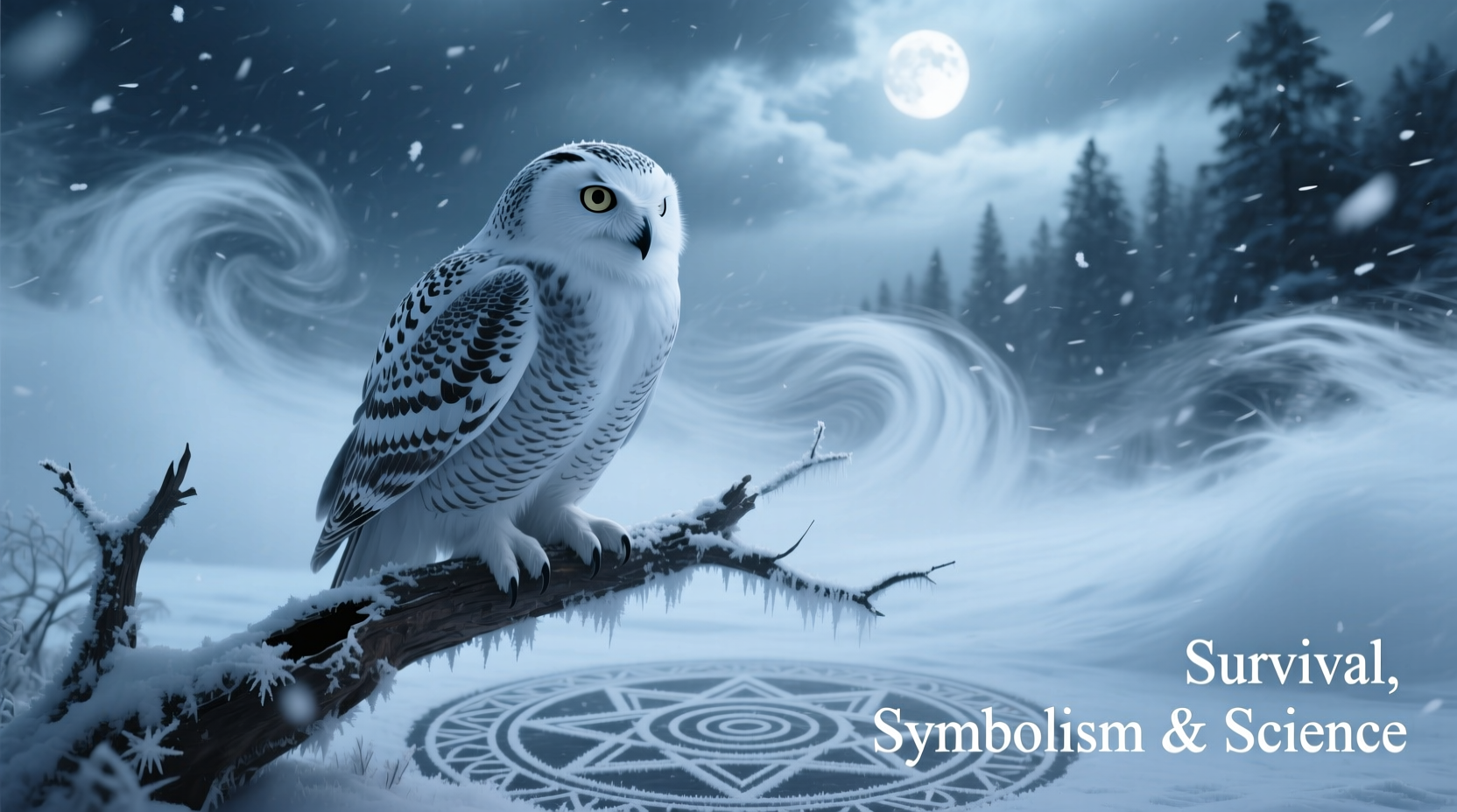 a bird in a blizzard