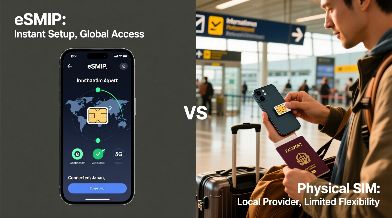 esim vs physical sim card for international travel connection tips