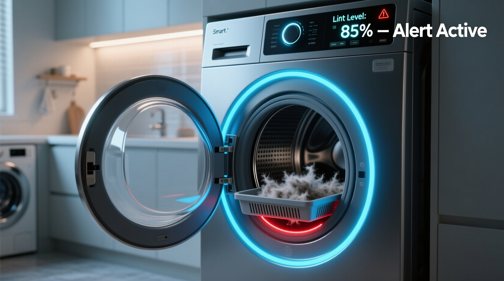 smart dryer lint trap alerts vs weekly checks