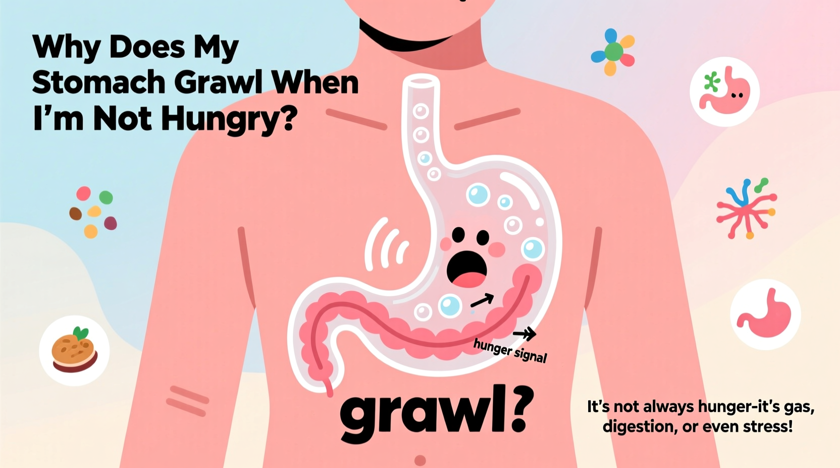 why does my stomach growl when im not hungry embarrassing noises explained