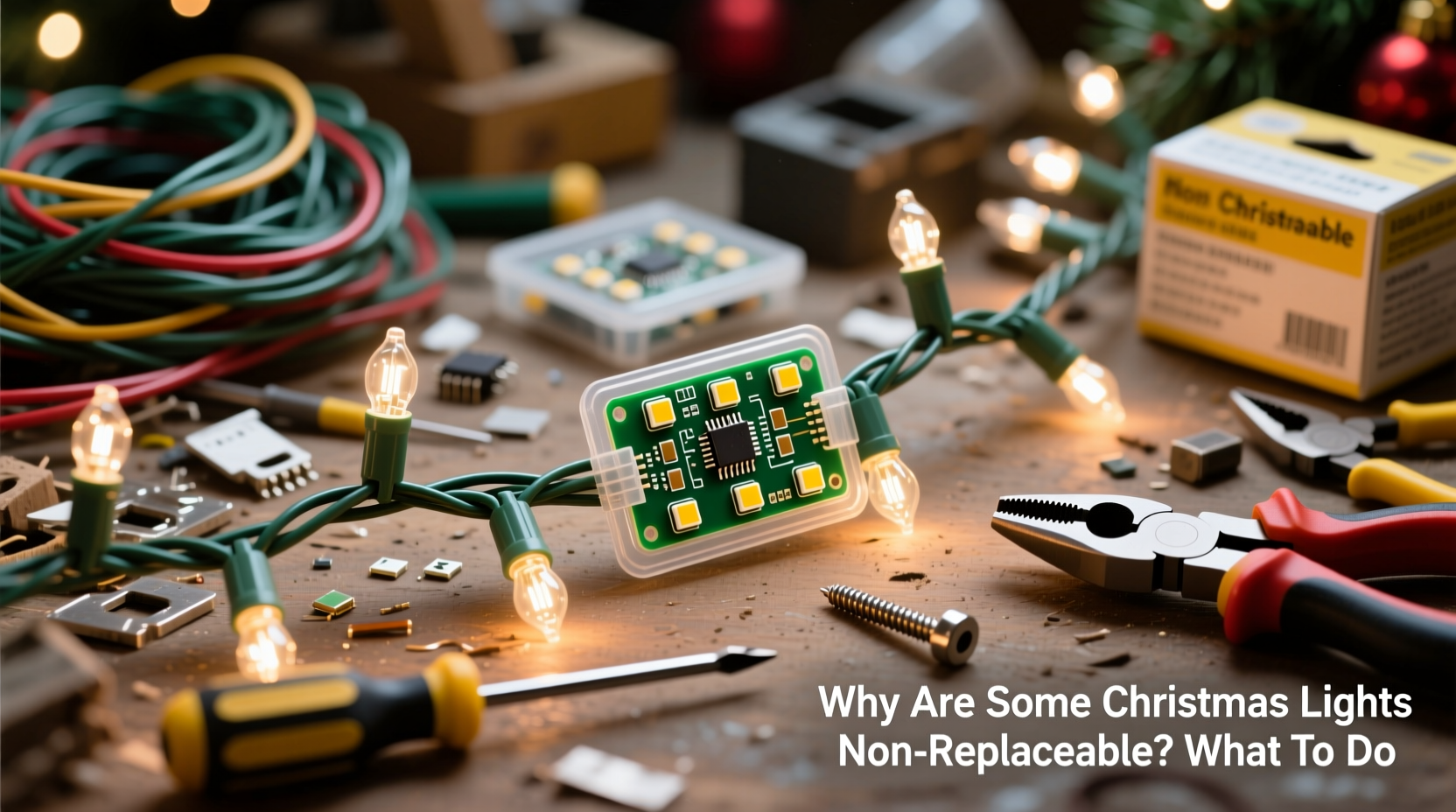 why are some christmas light strands non replaceable and what to do