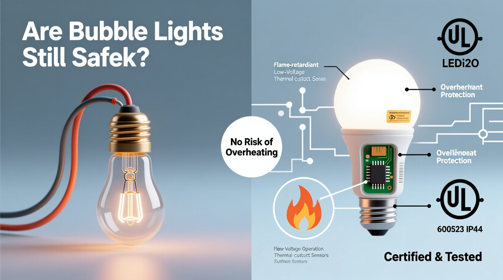 are bubble lights still safe to use with modern electrical standards