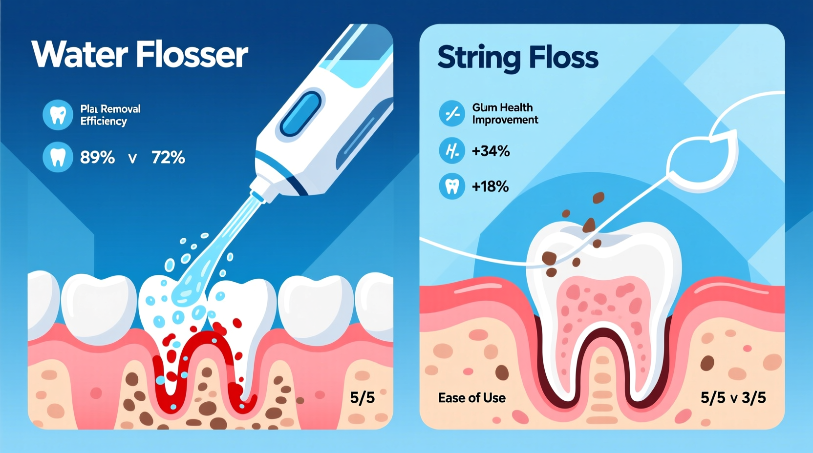 is a water flosser better than string floss dentist comparison