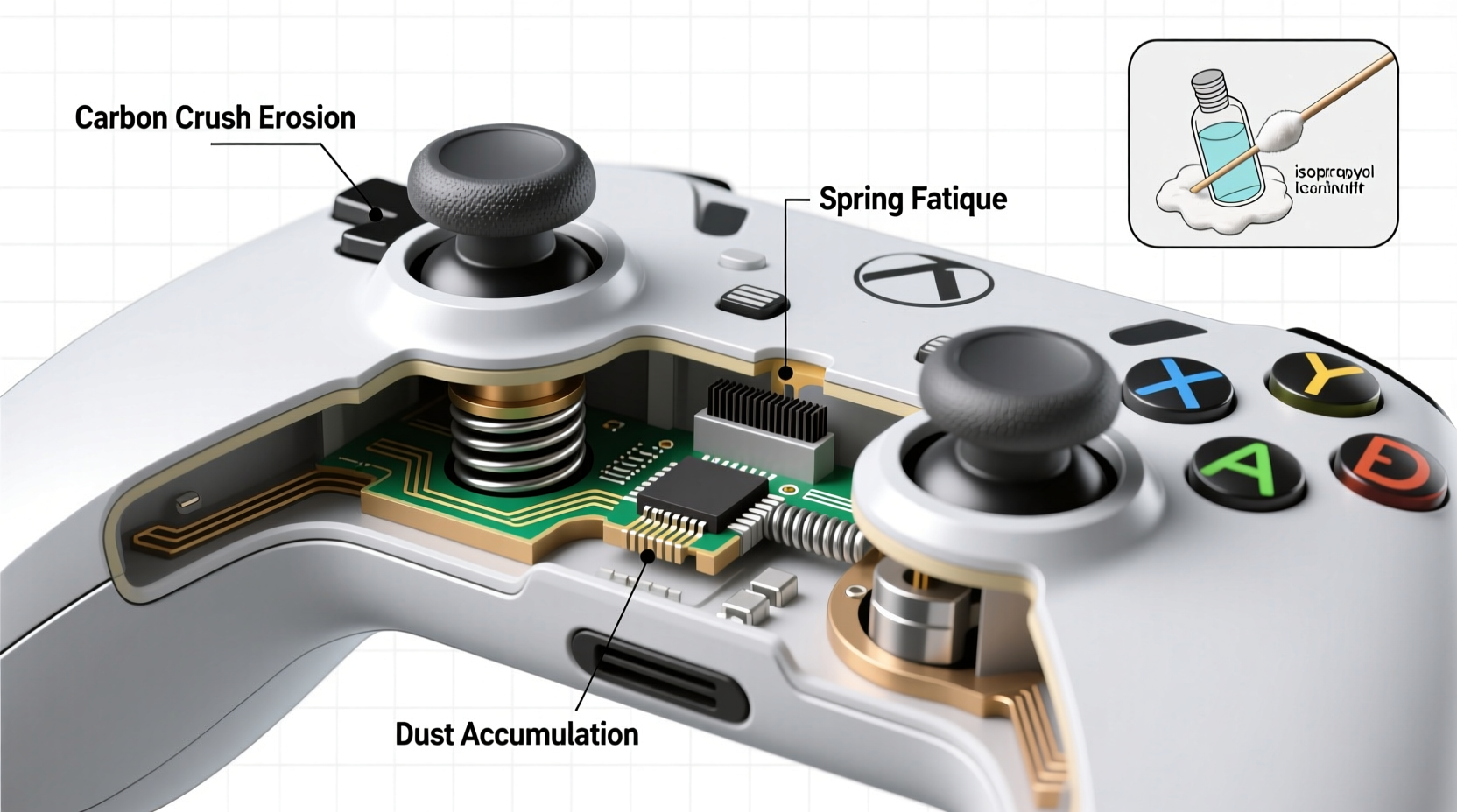 why do controllers develop stick drift technical explanation and prevention