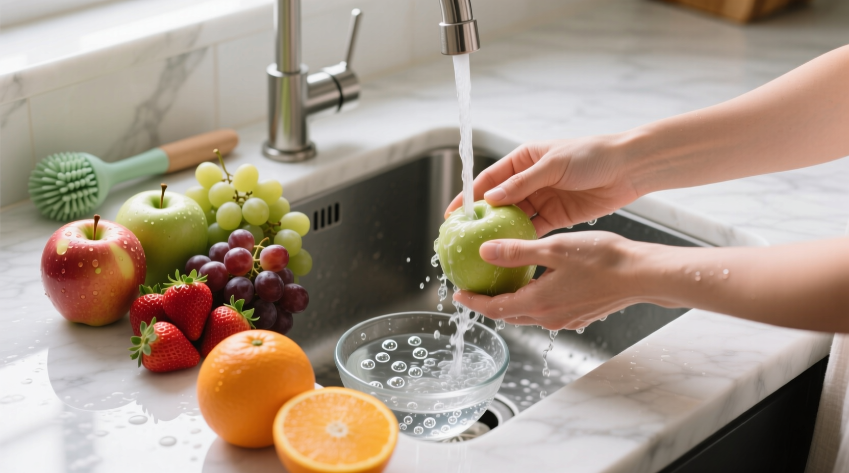 how to wash fruit