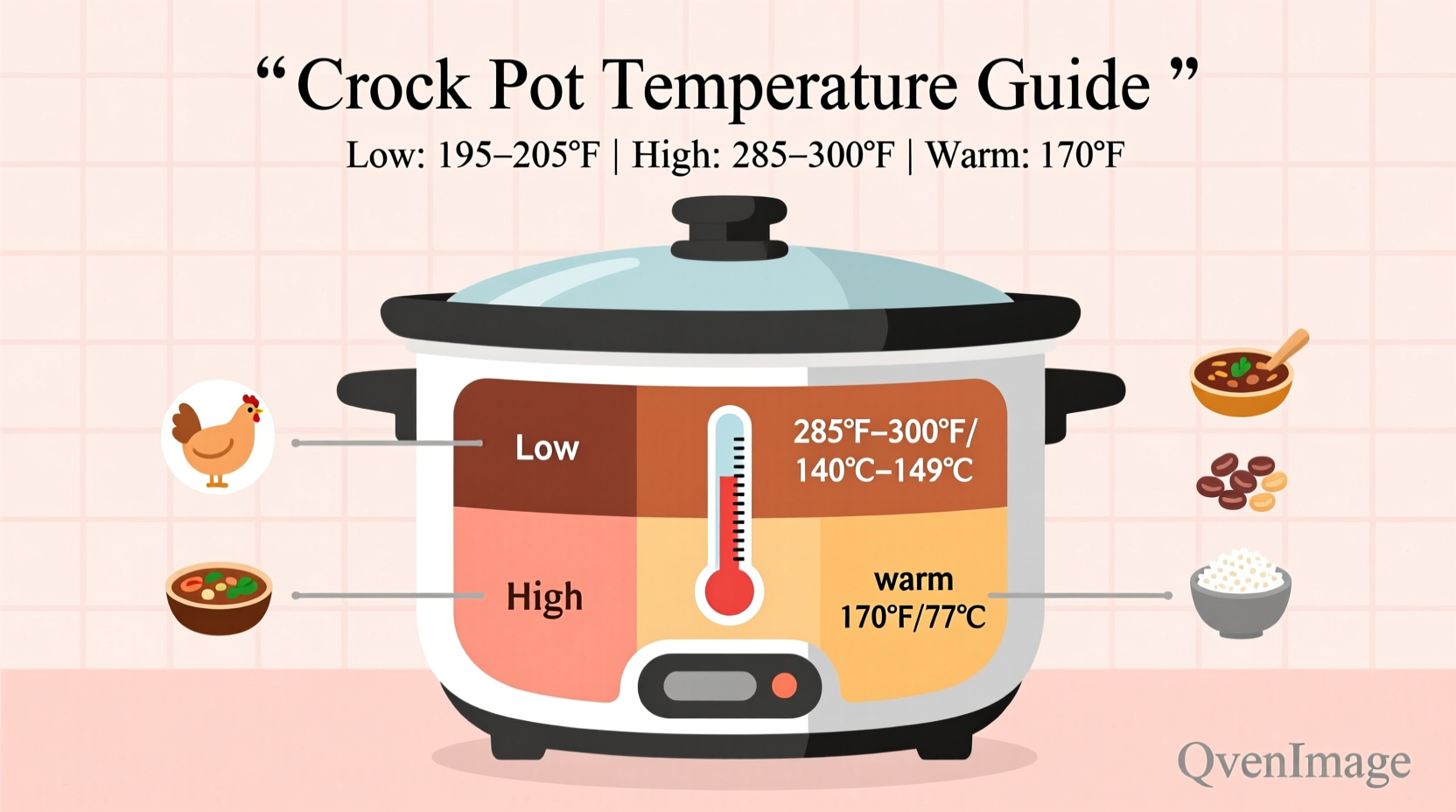what temperature does a crock pot cook at