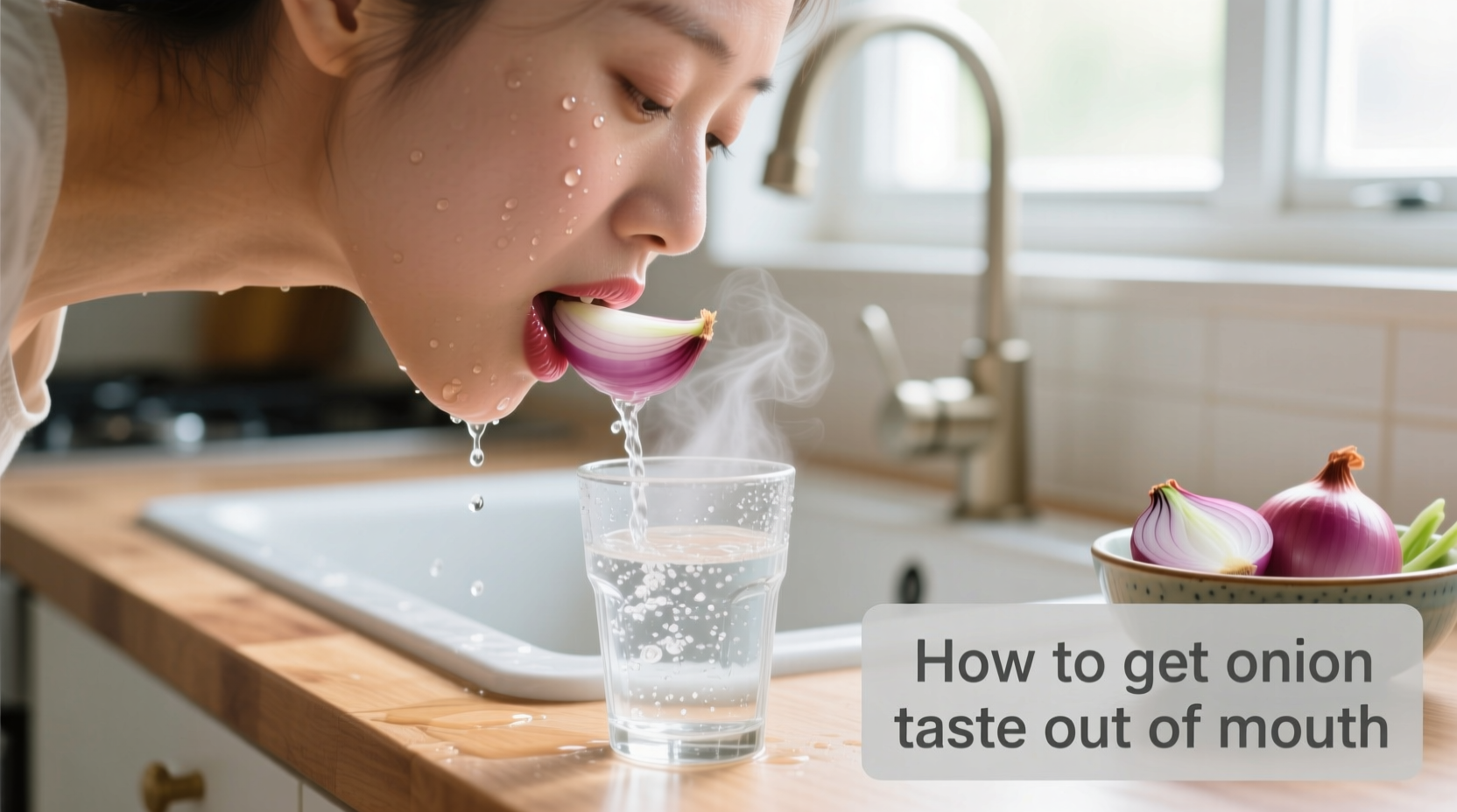 Milch und Zitronensaft gegen Zwiebelgeschmack