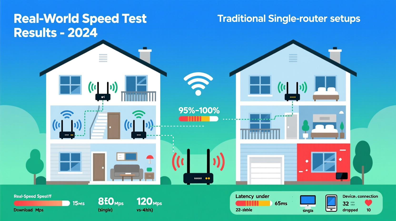 is a mesh router better for large homes real speed test comparisons