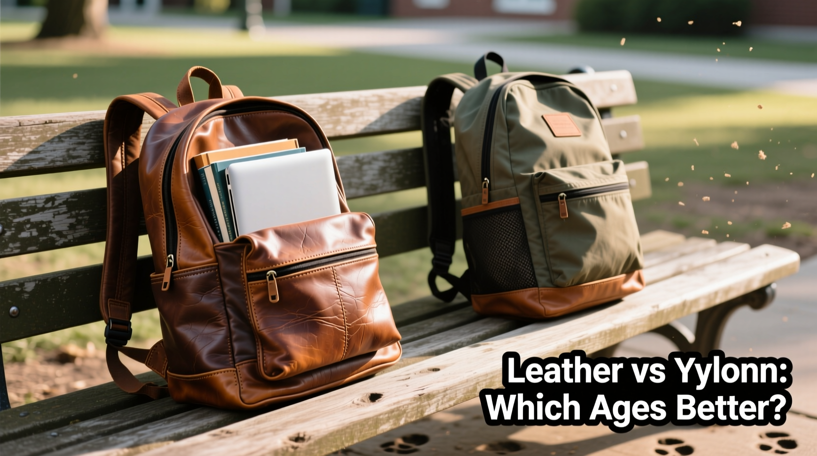 leather backpack vs nylon which ages better with daily campus use