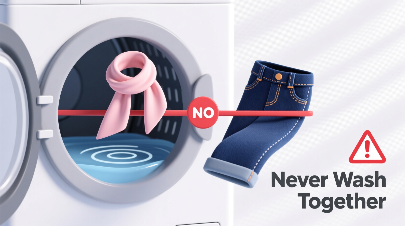 items never wash together laundry tip