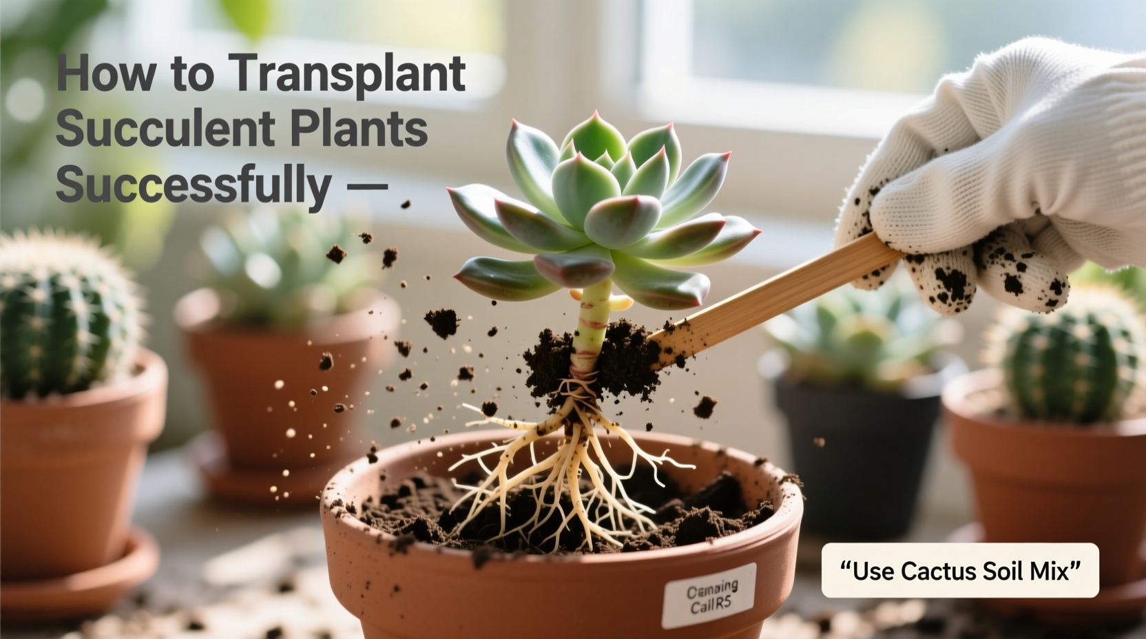 5 Steps to Transplant Succulents | TheHomeSprouts