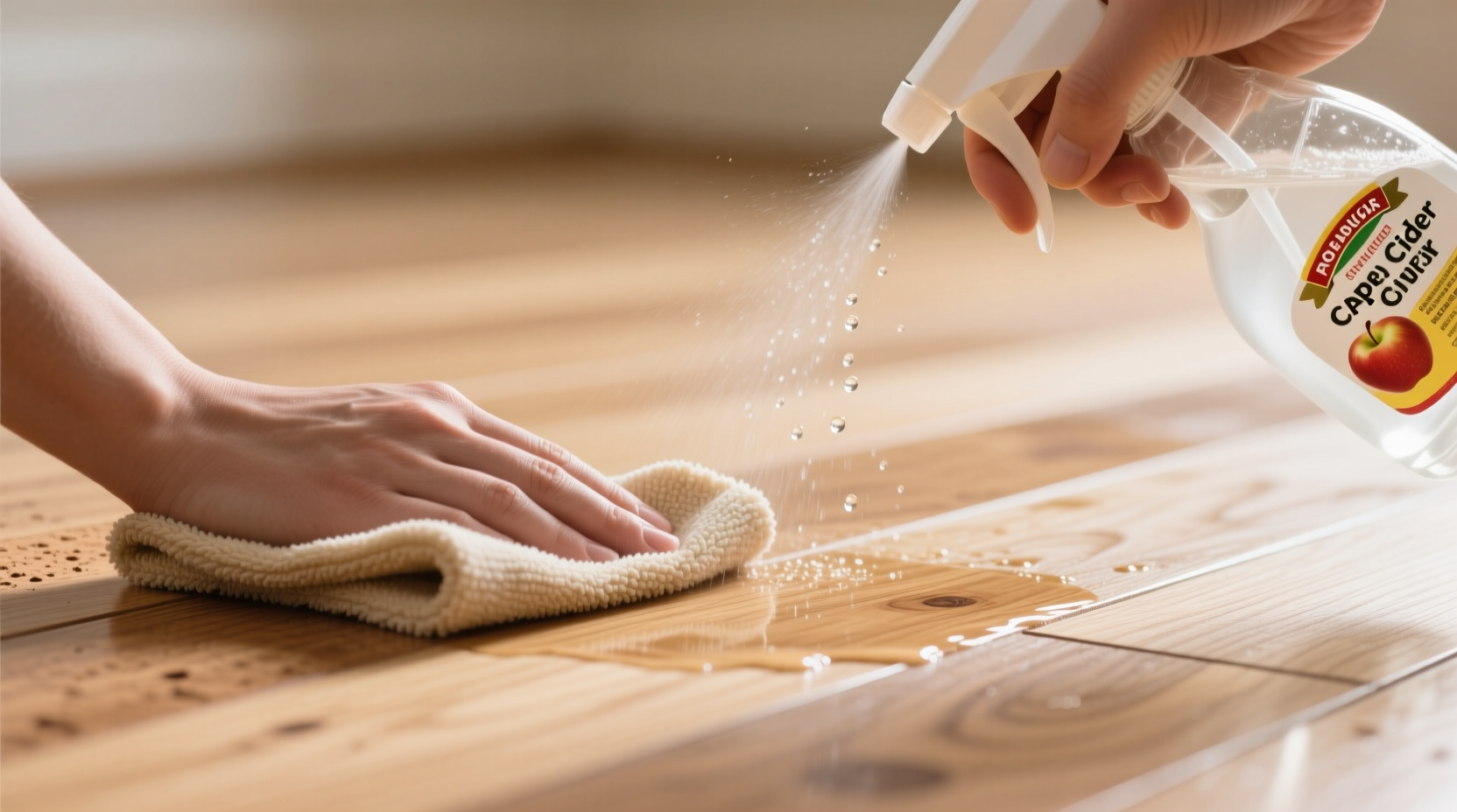 cork floor cleaning with apple cider vinegar