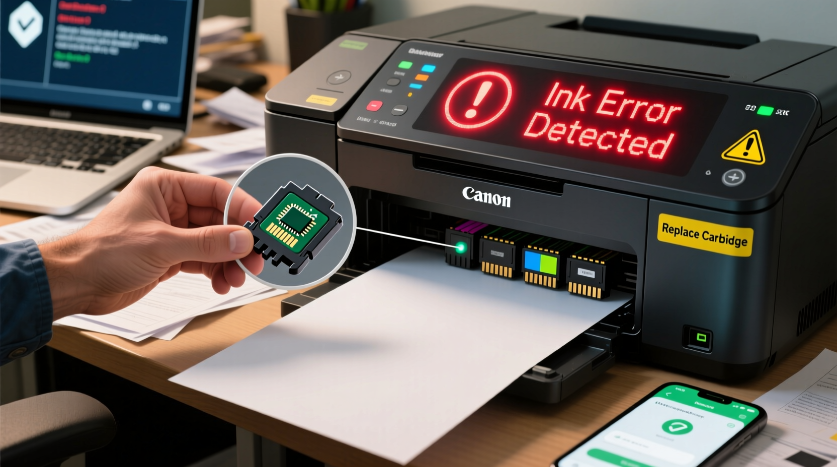 why is my printer printing blank pages and how to fix ink detection errors