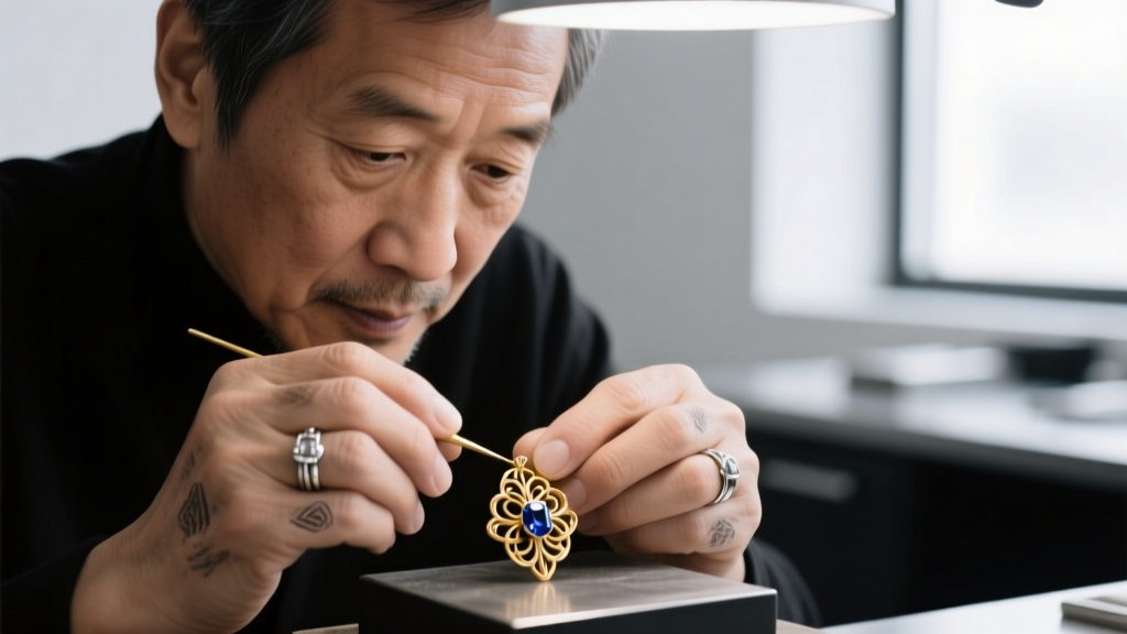 Close-up of a jeweler