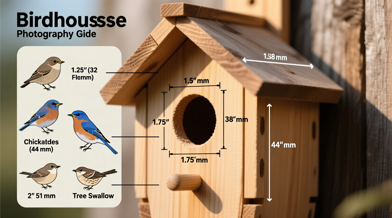 what size hole for bird house