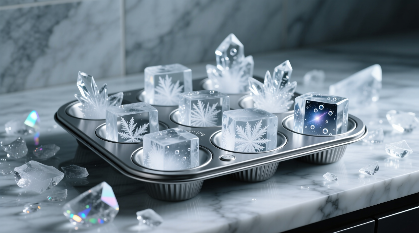 make tons of ice with a muffin tin