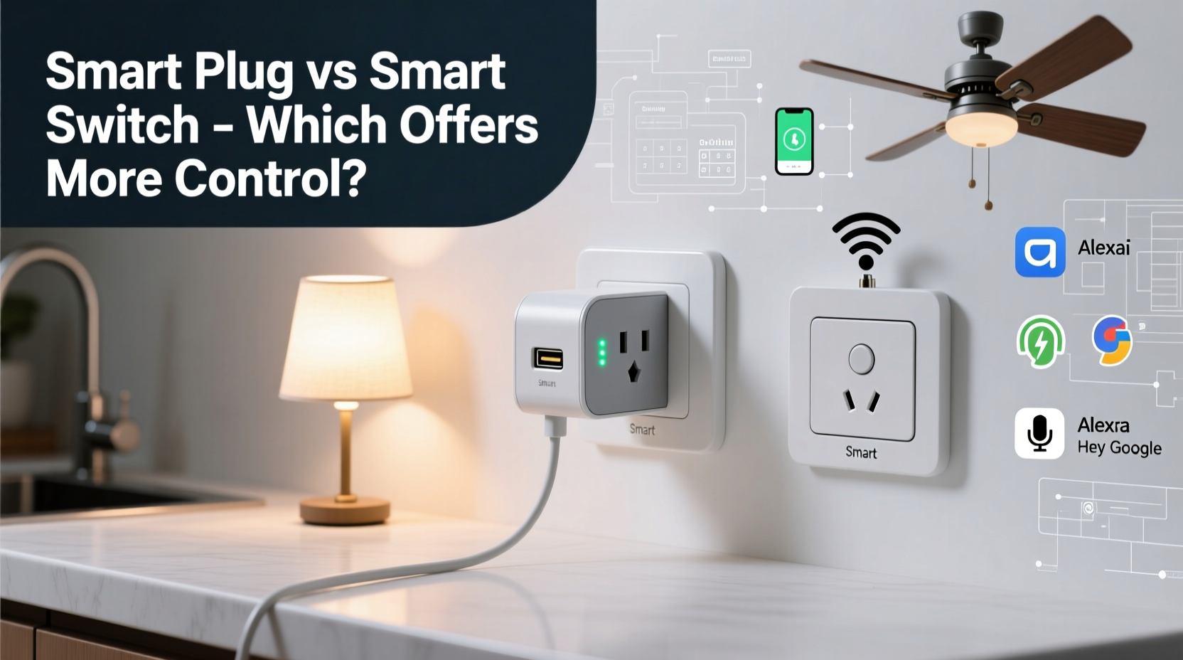 smart plug vs smart switch which gives more control over appliances