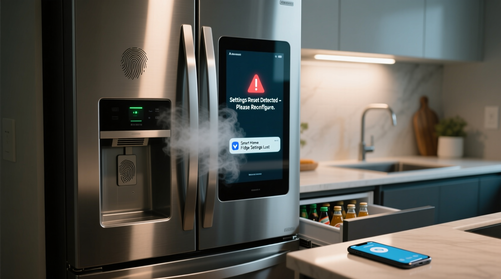 why does my smart fridge keep resetting its settings