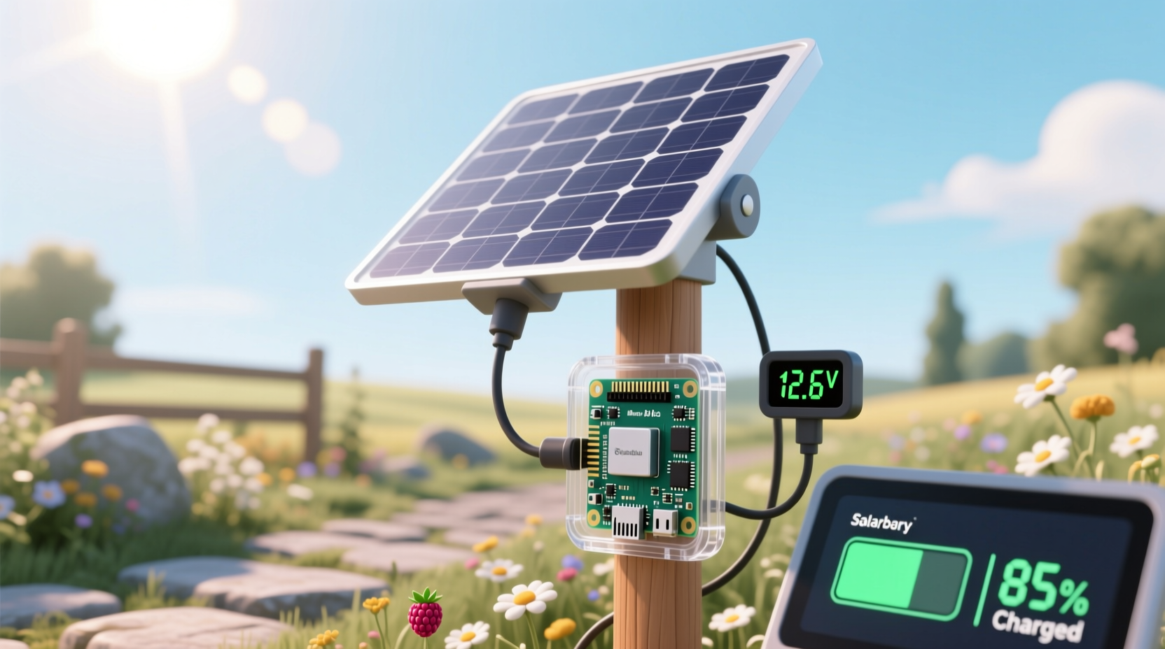 build a solar powered raspberry pi