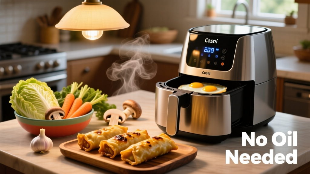 Crispy Egg Rolls in a Cosori Air Fryer (No Oil Needed!)